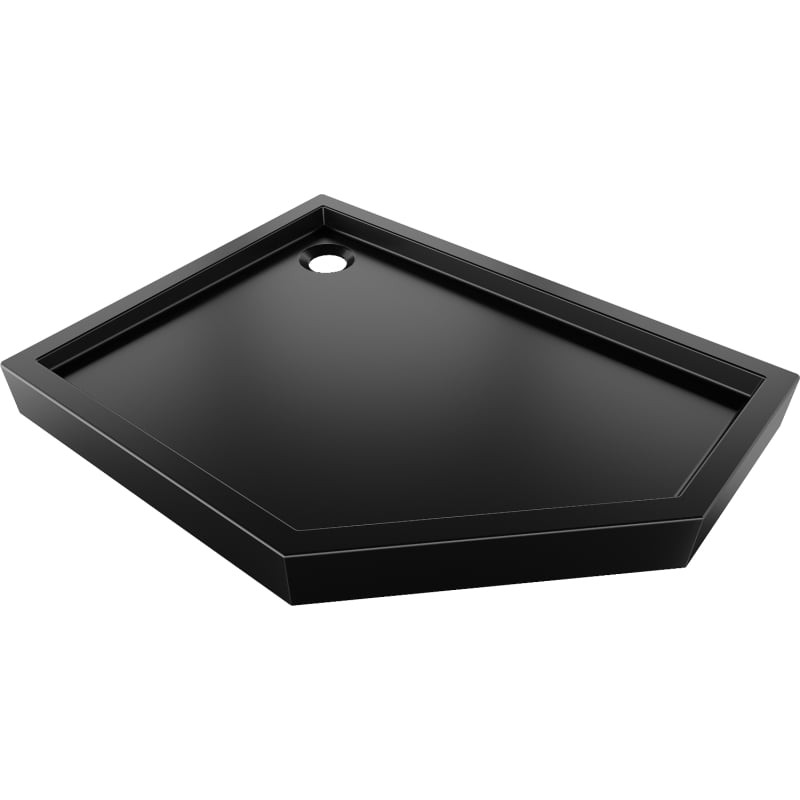 MEXEN - Flow+ päťboká sprchová vanička ľavá 80 x 100, čierna mat 46P708010LH