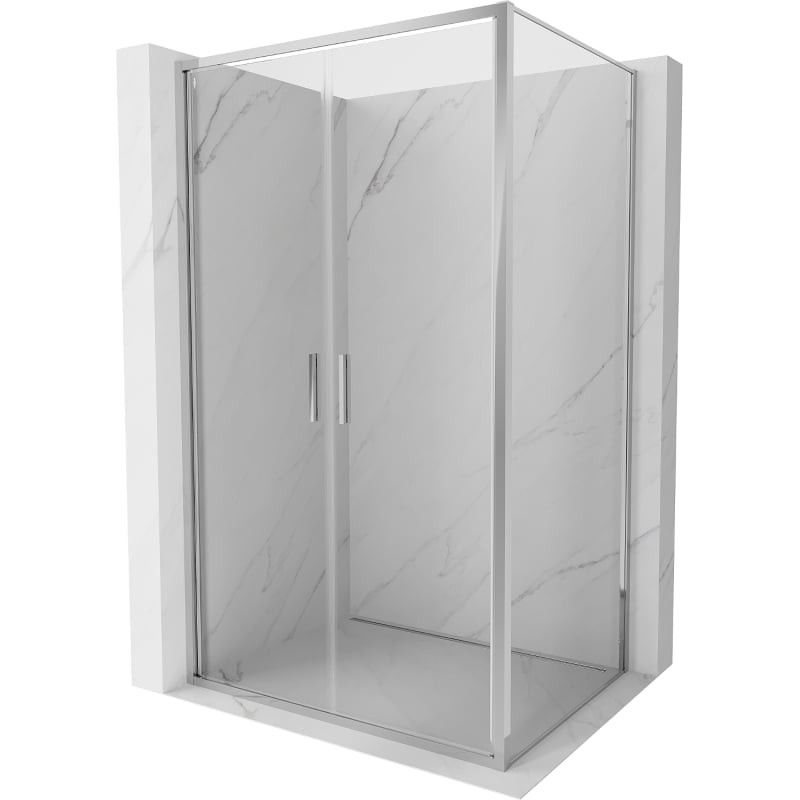 MEXEN/S - Exo sprchovací kút dvere krídlové 70 x 85, transparent, chróm 814-070-085-01-00