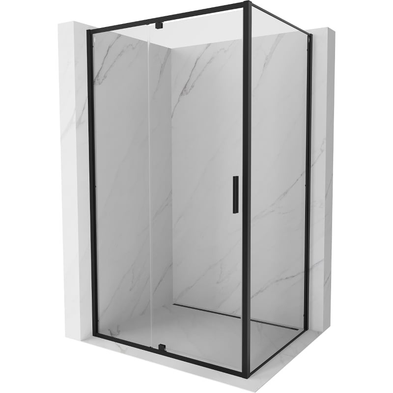 MEXEN/S - Exo sprchovací kút dvere krídlové 95 x 75, transparent, čierna 819-095-075-70-00