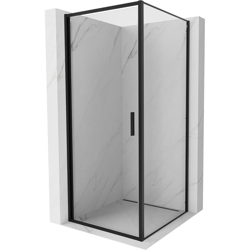 MEXEN/S - Exo sprchovací kút dvere krídlové 95 x 95, transparent, čierna 817-095-095-70-00