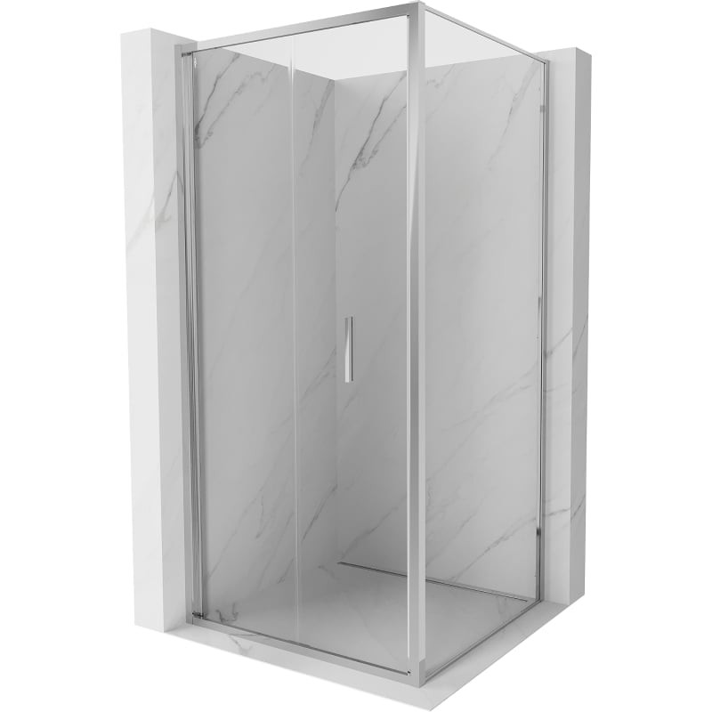 MEXEN/S - Exo sprchovací kút skladacie dvere 85 x 85, transparent, chróm 816-085-085-01-00