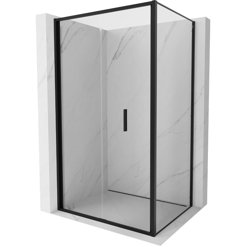 MEXEN/S - Exo sprchovací kút skladacie dvere 90 x 70, transparent, čierna 816-090-070-70-00