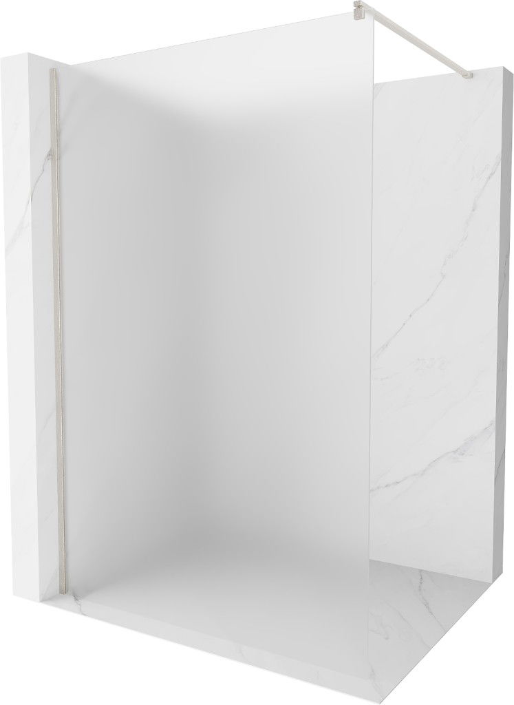 MEXEN/S - Kioto Sprchová zástena WALK-IN 110 x 200, dekor 8 mm, nikel kefovaná 800-110-101-97-30