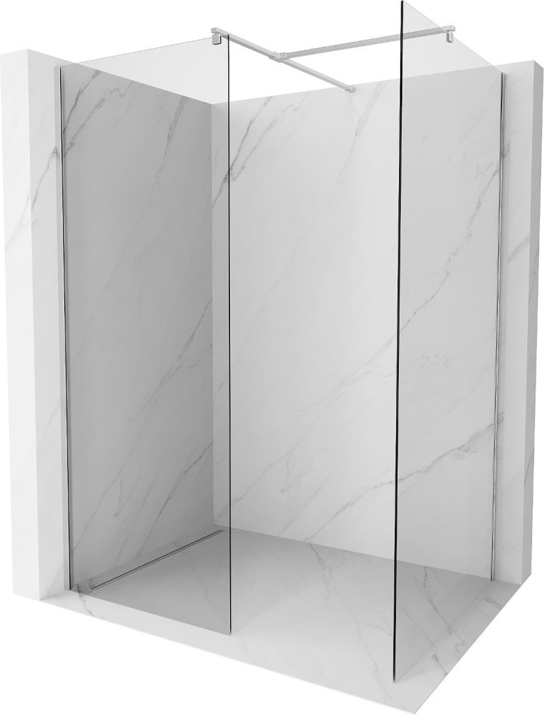 MEXEN/S - Kioto Sprchová zástena WALK-IN 95 x 80, transparent, chróm 800-095-202-01-00-080