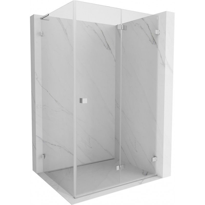 MEXEN/S - Lunar-F L sprchovací kút skladacie dvere pravá 85 x 80, transparent, chróm 836L-085-080-01-00-P