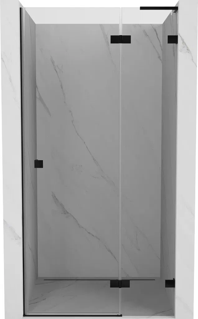 MEXEN/S - Lunar L sprchové dvere krídlové pravé 80, transparent, čierna 834L-080-000-70-00-P