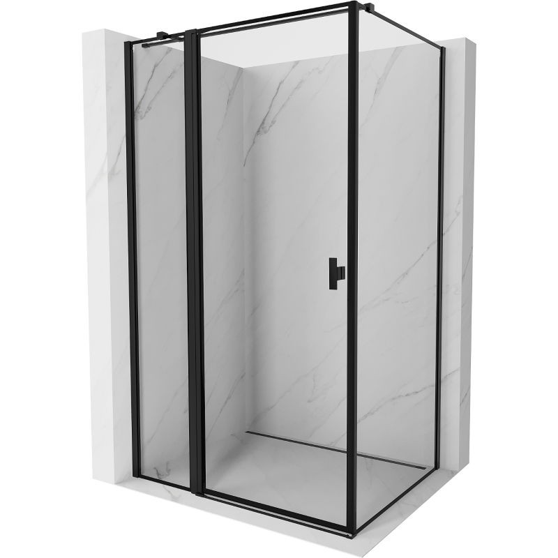 MEXEN/S - Mist T sprchovací kút dvere krídlové ľavá 120 x 70, čierny okraj, čierna 8A4T-120-070-70-70-L