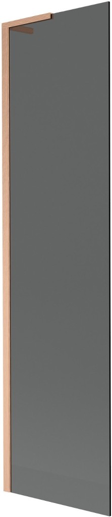 MEXEN/S - Next L vaňová zástena FIX 50 x 150, grafit, meď kartáčovaná 895-050-000-03-40-65