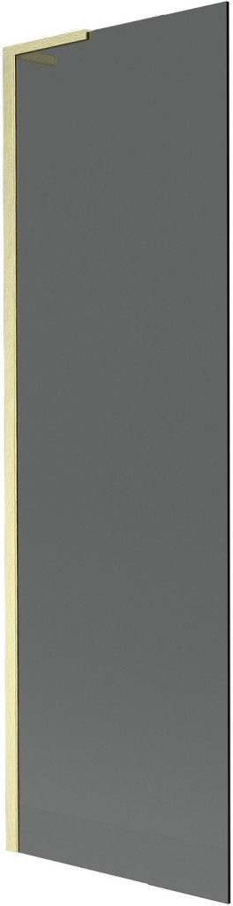 MEXEN/S - Next L vaňová zástena FIX 60 x 150, grafit, zlatá kartáčovaná 895-060-000-03-40-55