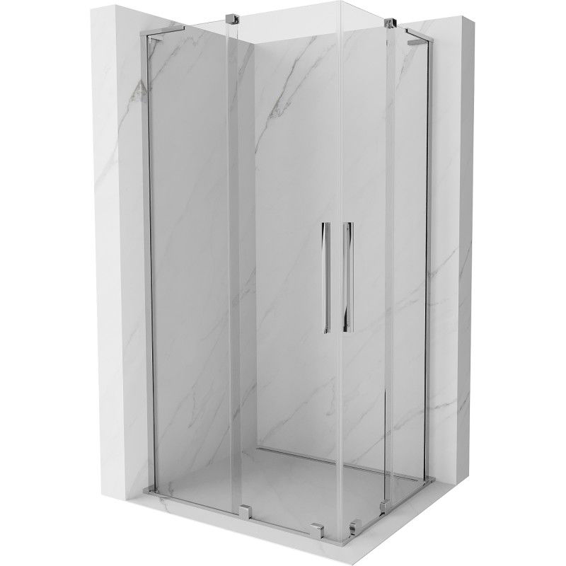 MEXEN/S - Velar L Duo sprchovací kút, posuvné dvere 100 x 90, transparent, chróm 871-100-090-02-03-01