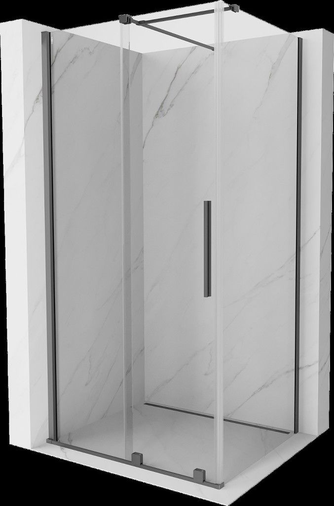 MEXEN/S - Velár sprchovací kút, posuvné dvere 110 x 70, transparent, grafit metal 871-110-070-01-95