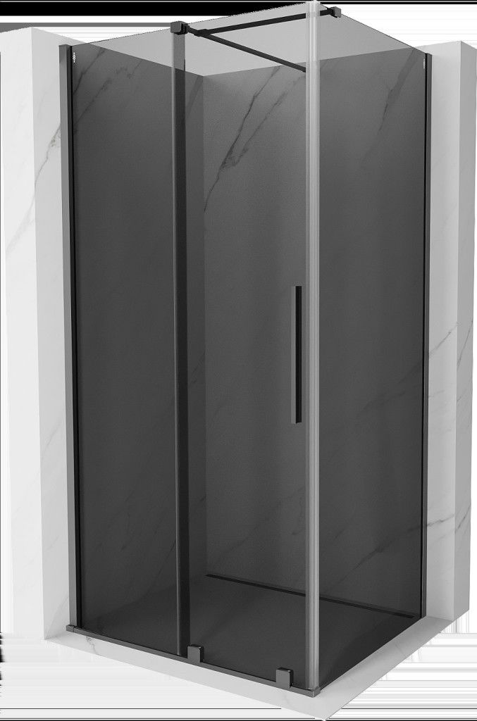 MEXEN/S - Velár sprchovací kút, posuvné dvere 90 x 70, grafit, grafit metal 871-090-070-41-95