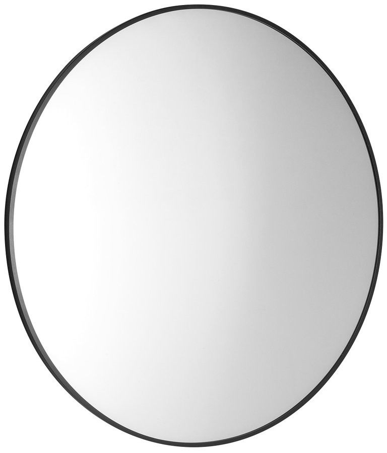 SAPHO - AROWANA okrúhle zrkadlo v ráme ø 100cm, čierna mat AWB100