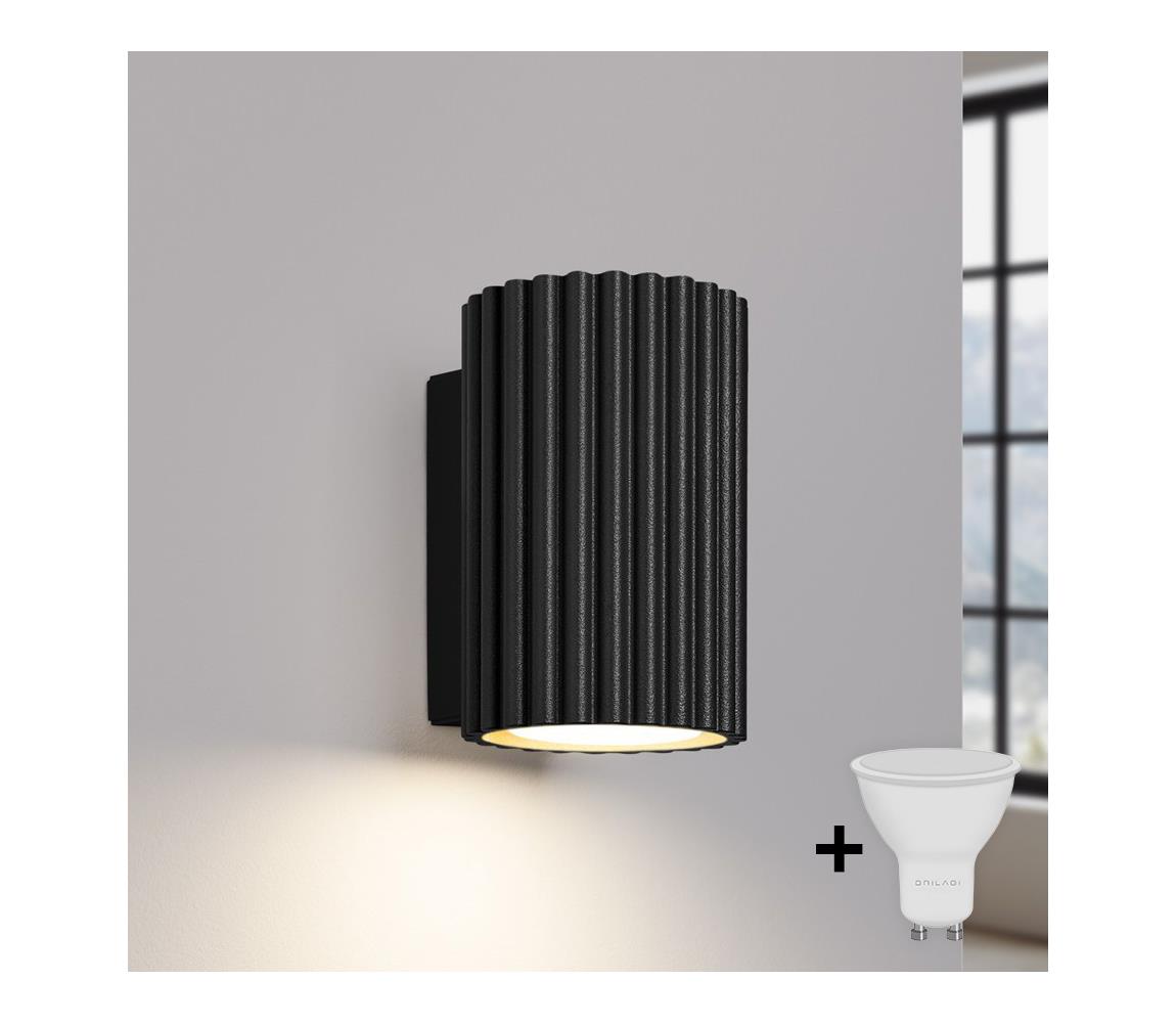 Brilagi - LED nástenné svietidlo CRESTO 1xGU10/10W/230V 10 cm čierne BR.1648