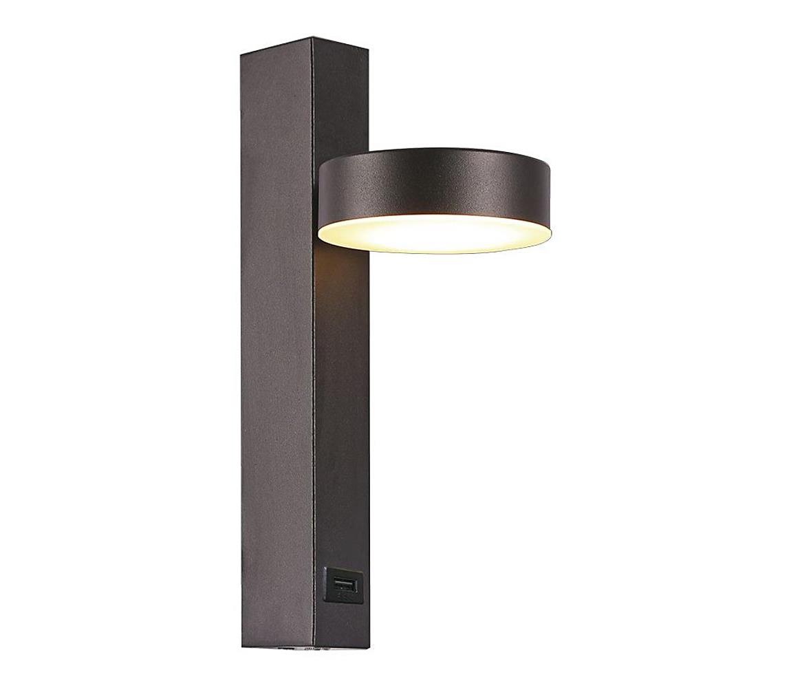 LED Nástenné bodové svietidlo s USB portom LED/8W/230V 3000K 23405