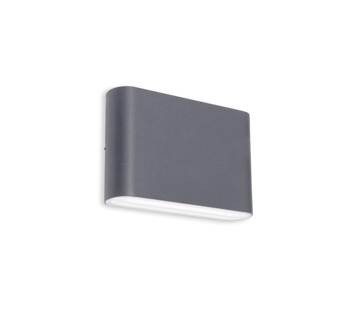 LED2 - LED Vonkajšie nástenné svietidlo FLAT 2xLED/3W/230V IP65 čierna LED2 5234754