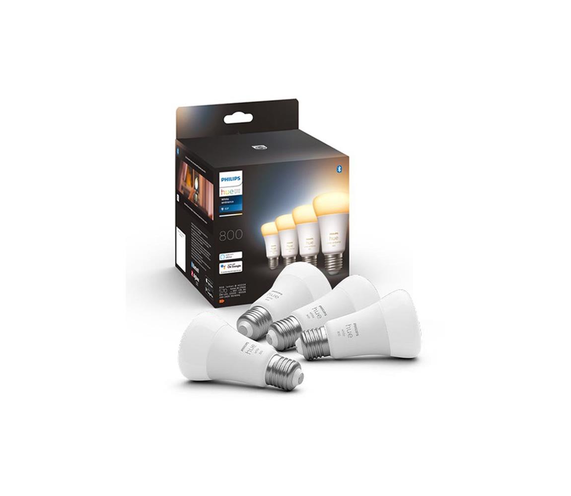 SADA 4xLED Stmievateľná žiarovka Philips Hue WHITE AMBIANCE E27/6W/230V 2200-6500K 871951432828000